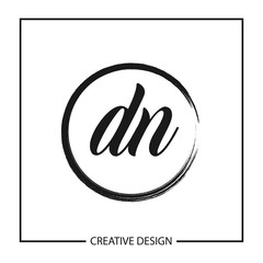 Initial Letter DN Logo Template Design