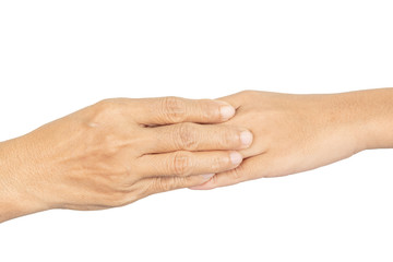 Fototapeta premium Hand 2 hands with different skin.