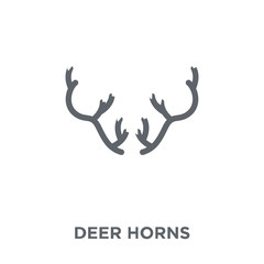 Obraz premium Deer horns icon from Christmas collection.