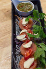 Salmon with Wasabi Sauce