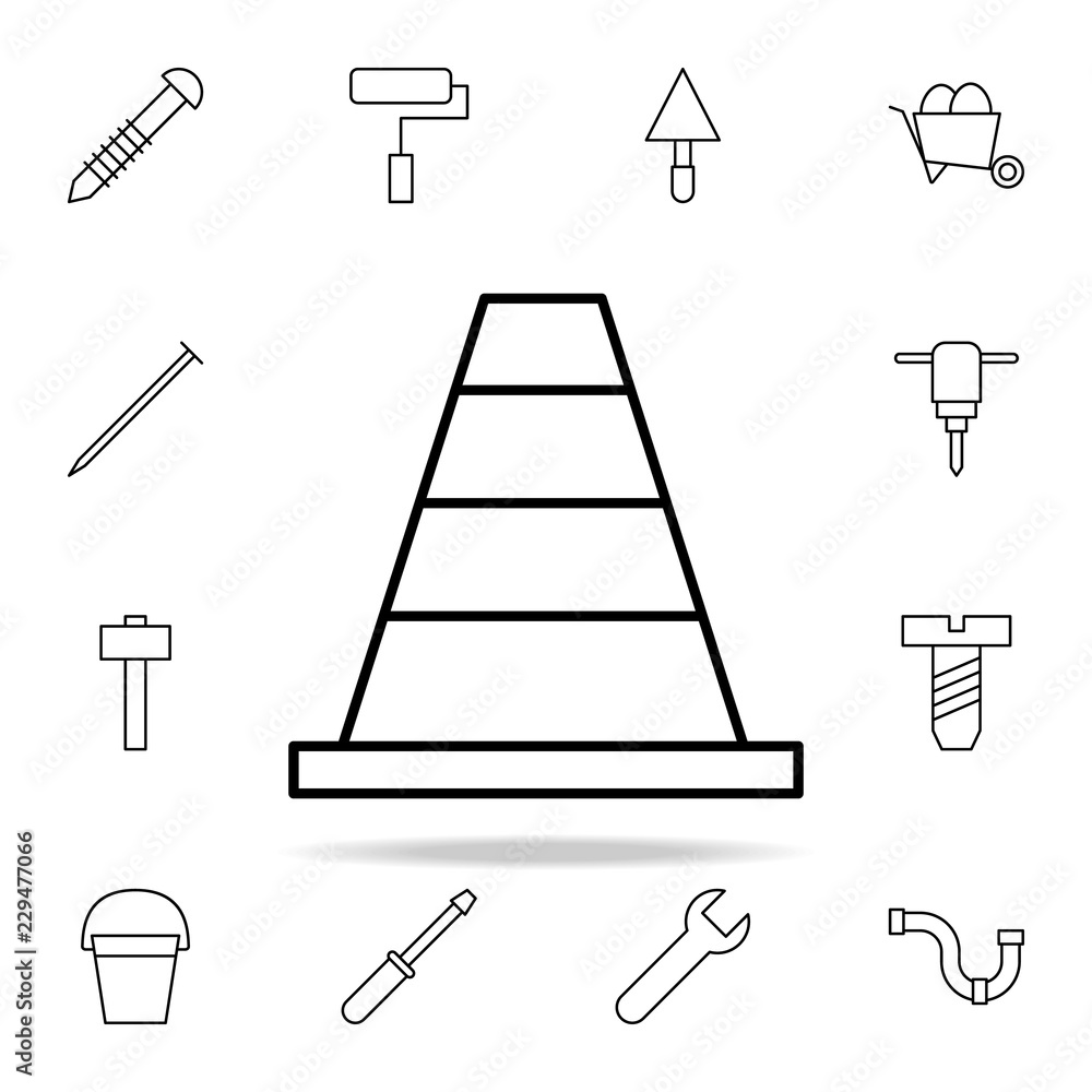 Poster cone icon. construction icons universal set for web and mobile