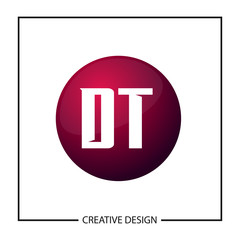 Initial Letter DT Logo Template Design