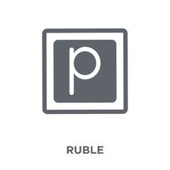 Ruble icon from Russia collection.