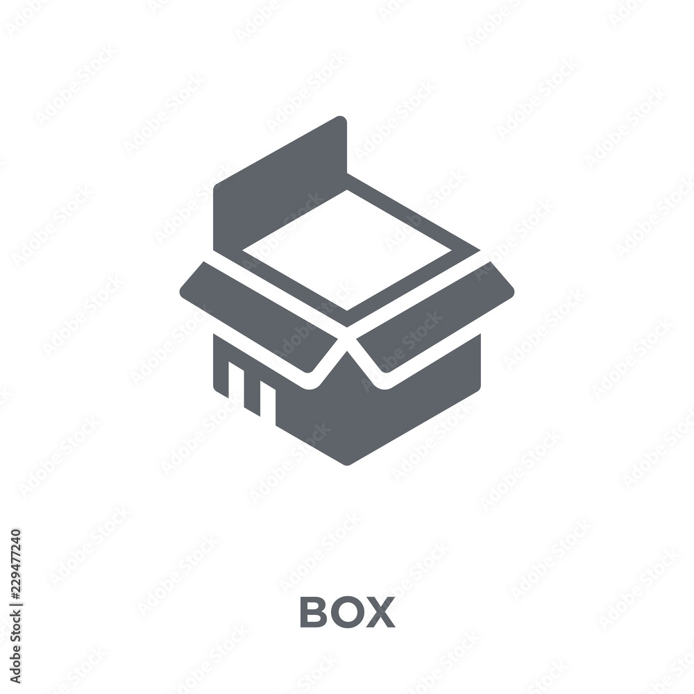 Poster box icon from delivery and logistic collection.