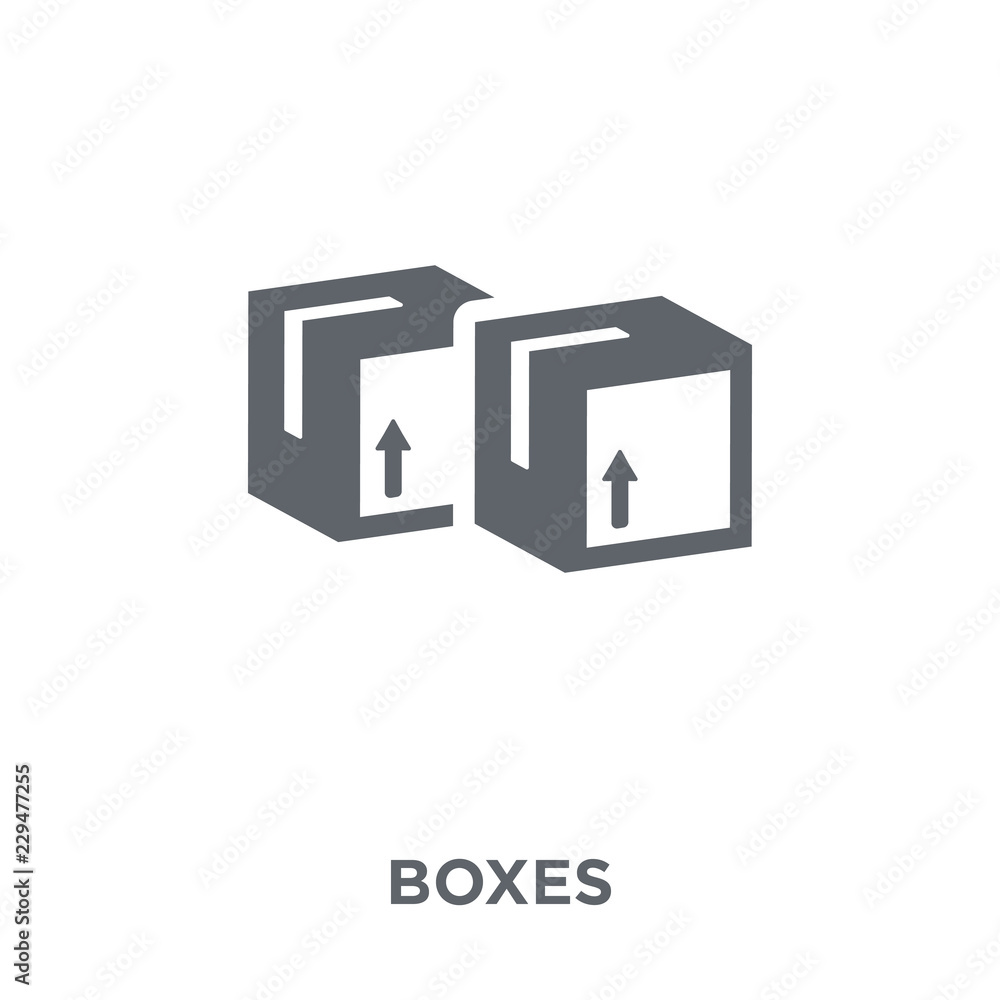 Poster boxes icon from delivery and logistic collection.