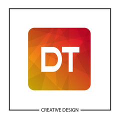 Initial Letter DT Logo Template Design