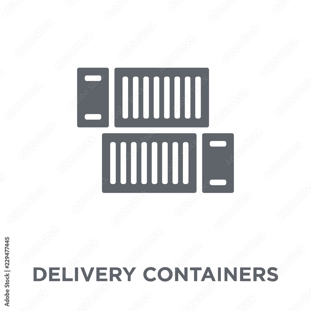 Poster delivery containers icon from delivery and logistic collection.