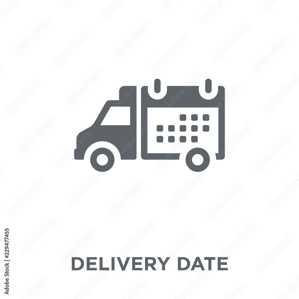 Poster delivery date icon from delivery and logistic collection.