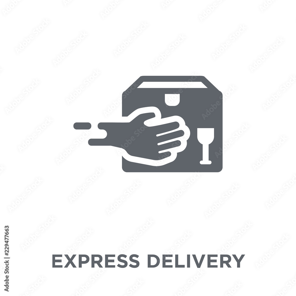 Poster express delivery icon from delivery and logistic collection.