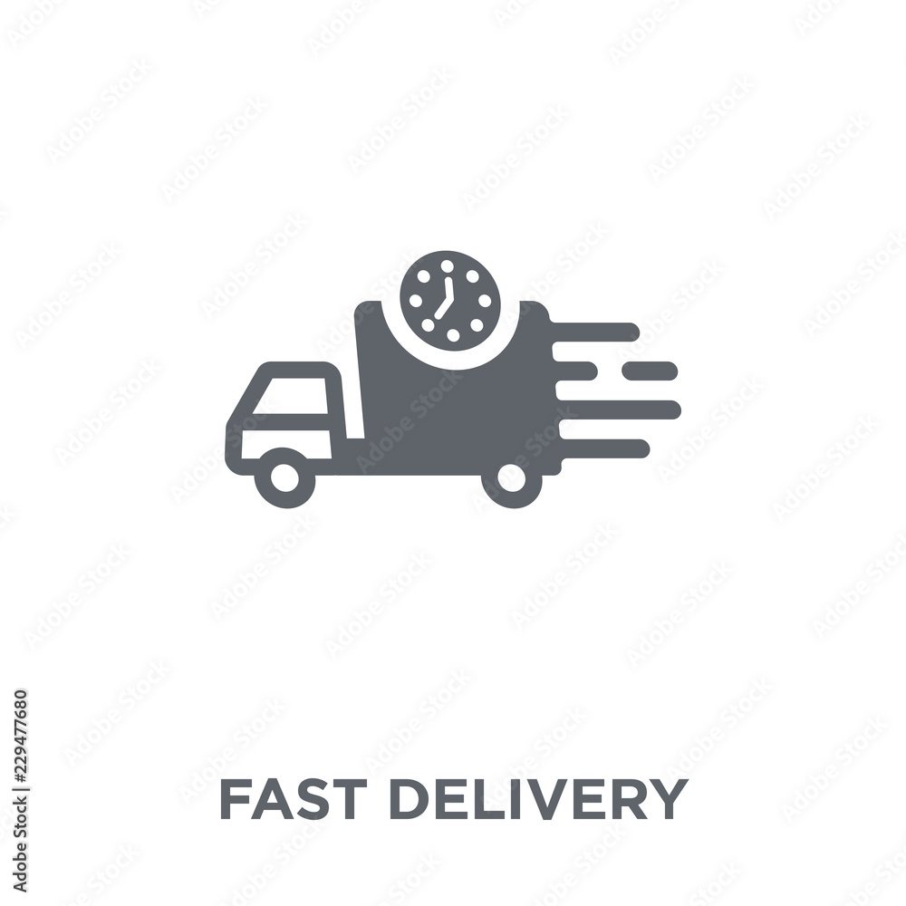 Poster fast delivery icon from delivery and logistic collection.