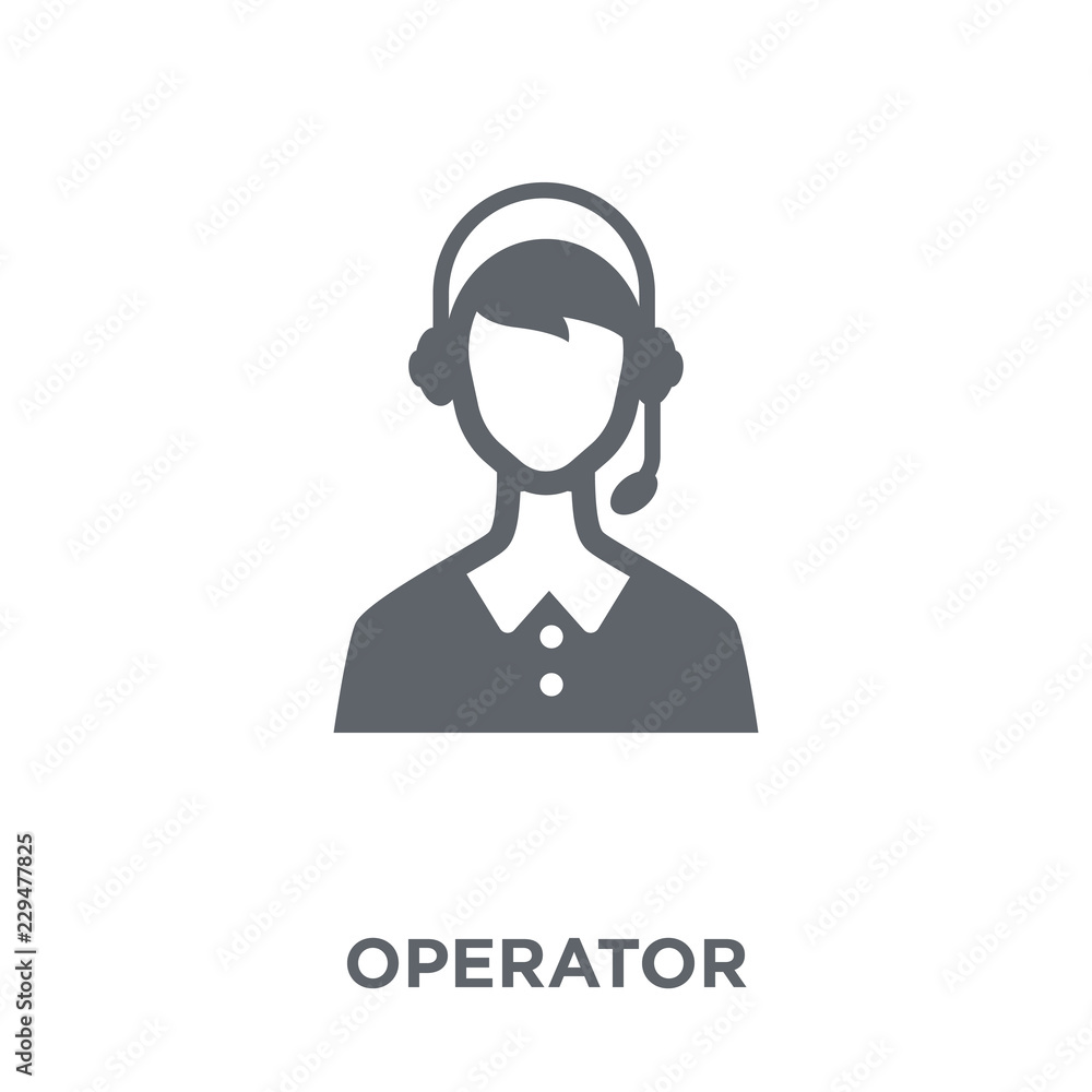 Poster operator icon from delivery and logistic collection.