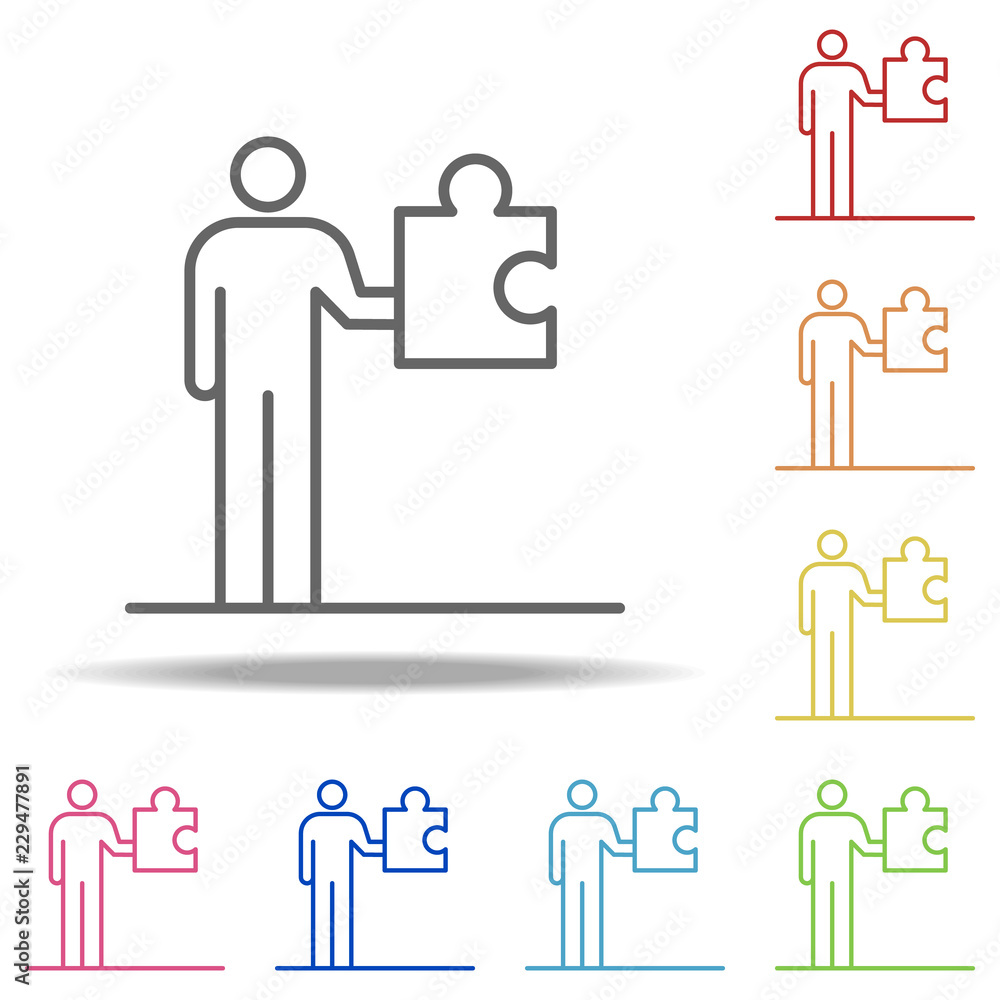 Poster community icon. elements of conceptual figures in multi color style icons. simple icon for websites,