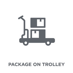 Package On Trolley icon from Delivery and logistic collection.