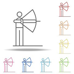 Fototapeta na wymiar aim archery icon. Elements of conceptual figures in multi color style icons. Simple icon for websites, web design, mobile app, info graphics