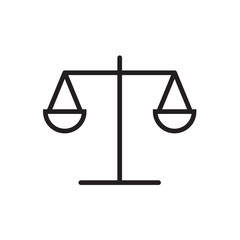 Law scale icon  Vector illustration, EPS10.