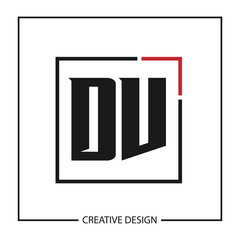 Initial Letter DV Logo Template Design