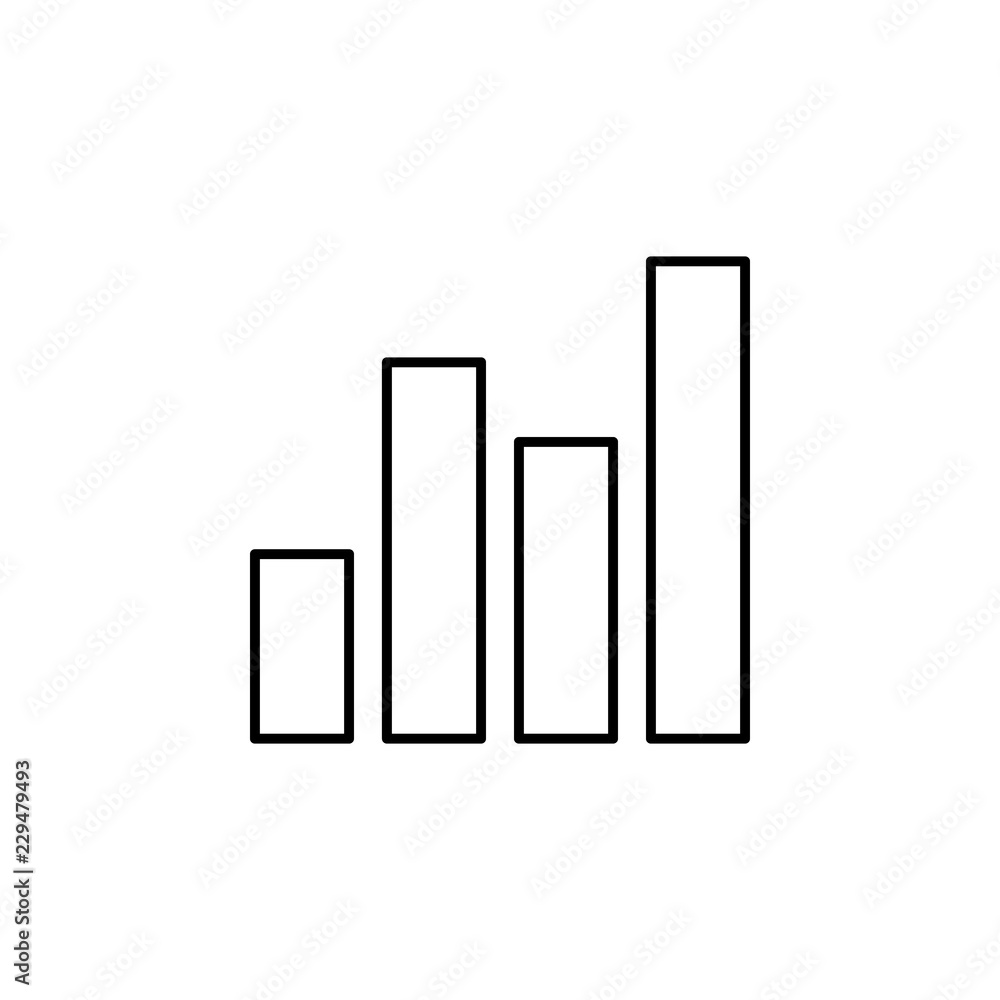 Poster bar chart icon. Element of simple web icon. Thin line icon for website design and development, app development. Premium icon