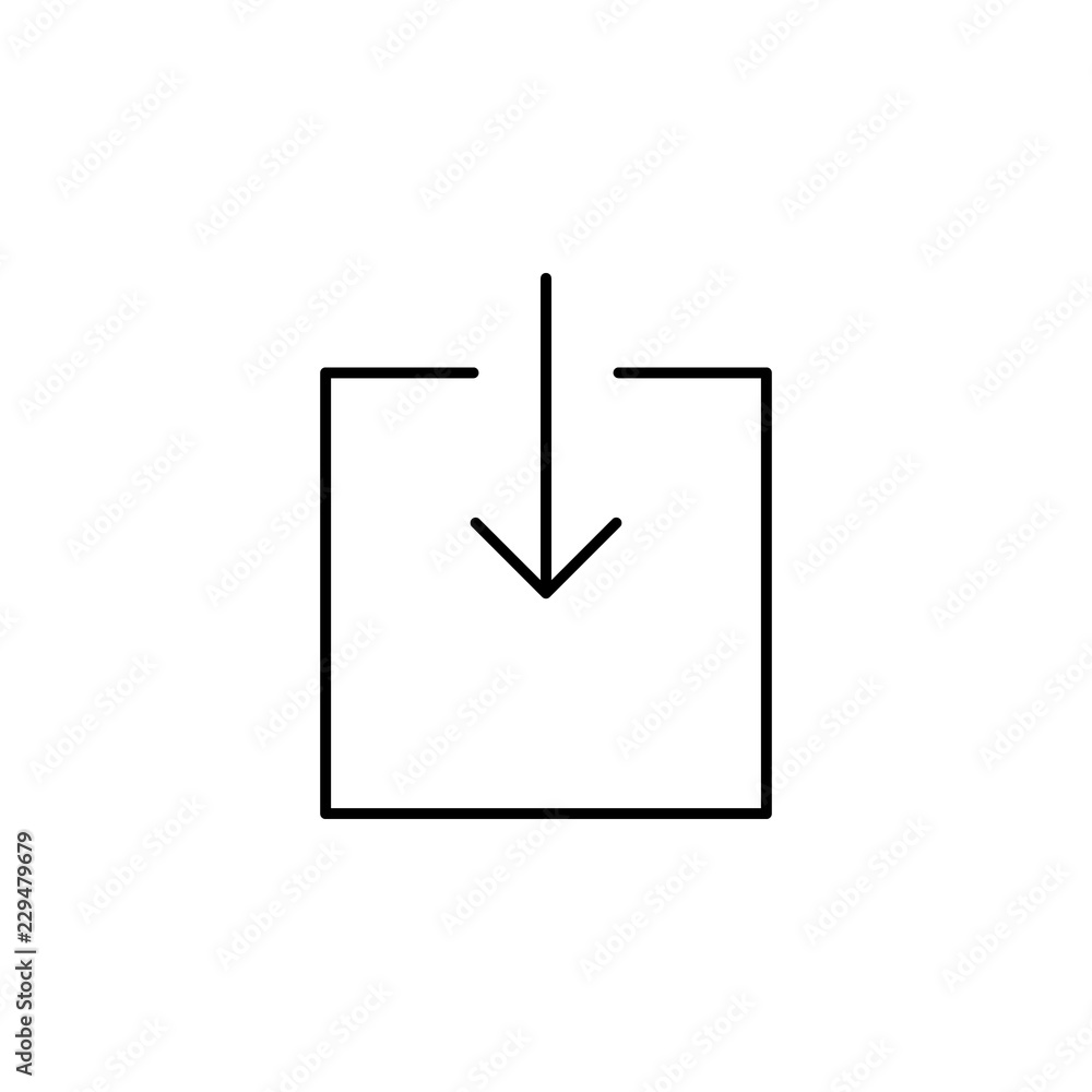 Poster download icon. element of simple web icon. thin line icon for website design and development, app de