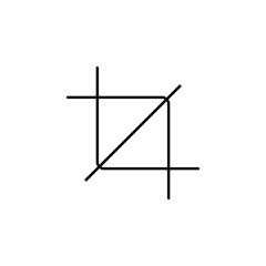 crop icon. Element of simple web icon. Thin line icon for website design and development, app development. Premium icon