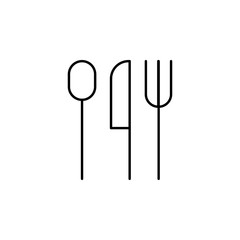 cutlery icon. Element of simple web icon. Thin line icon for website design and development, app development. Premium icon