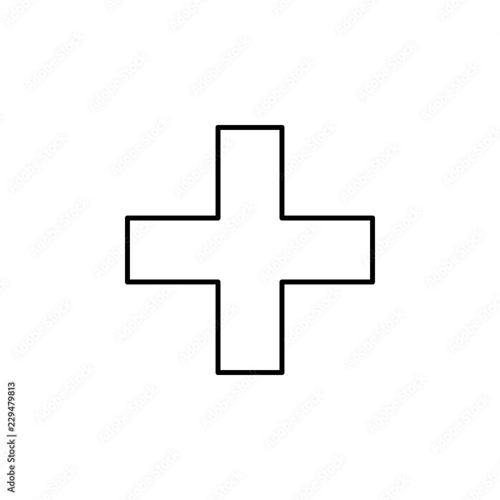 Poster hospital icon. element of simple web icon. thin line icon for website design and development, app de
