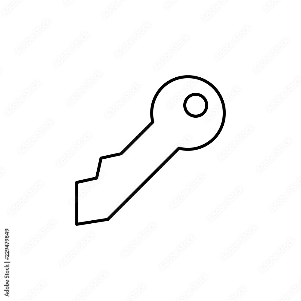 Poster key icon. element of simple web icon. thin line icon for website design and development, app develop