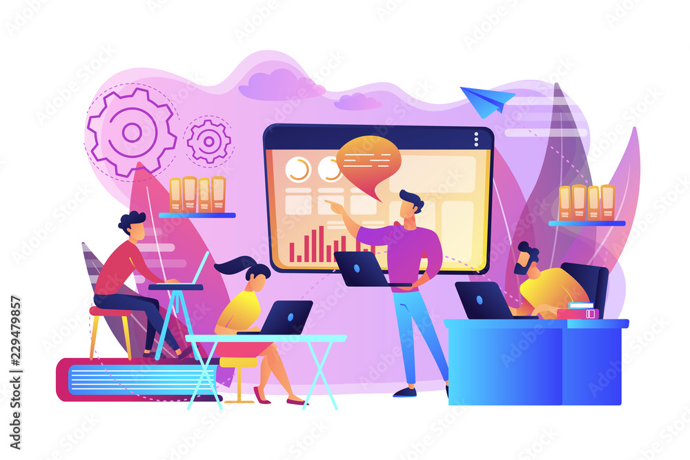 Canvas Prints digital presentation concept vector illustration.