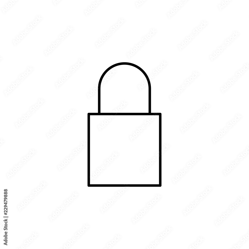 Poster locked icon. element of simple web icon. thin line icon for website design and development, app deve