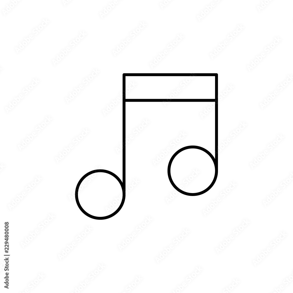 Poster musical note icon. element of simple web icon. thin line icon for website design and development, ap