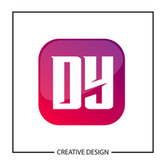 Initial Letter DY Logo Template Design