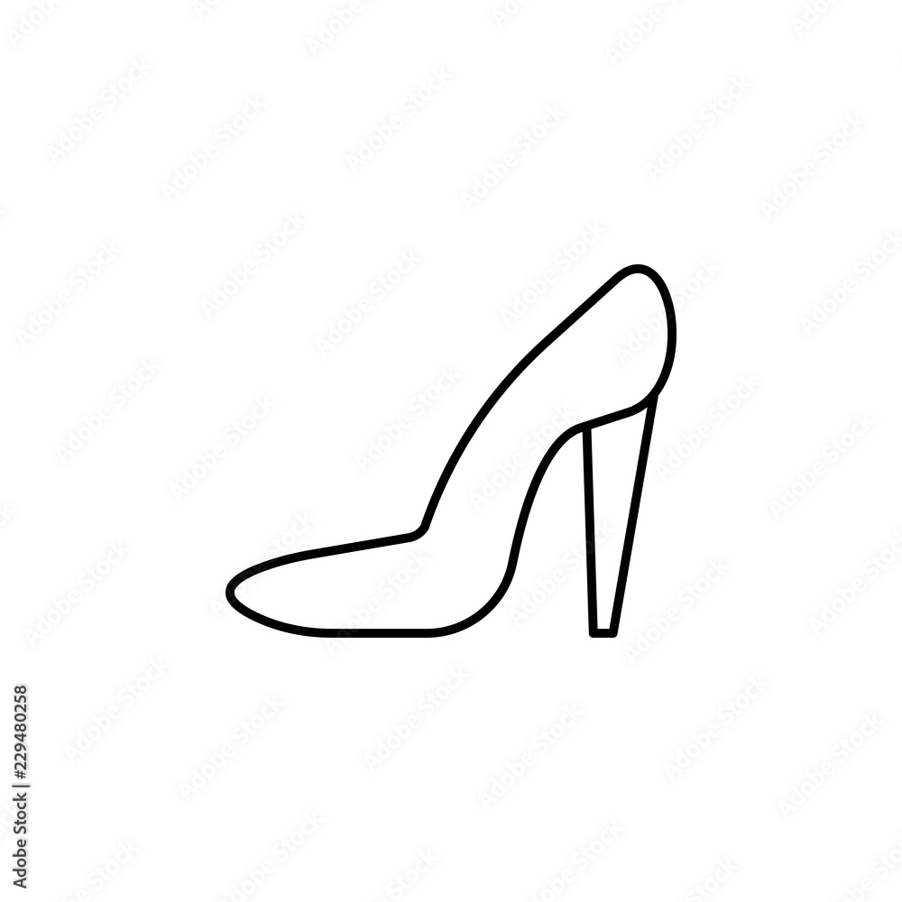 Aufkleber shoe icon. element of simple web icon. thin line icon for website design and development, app develo