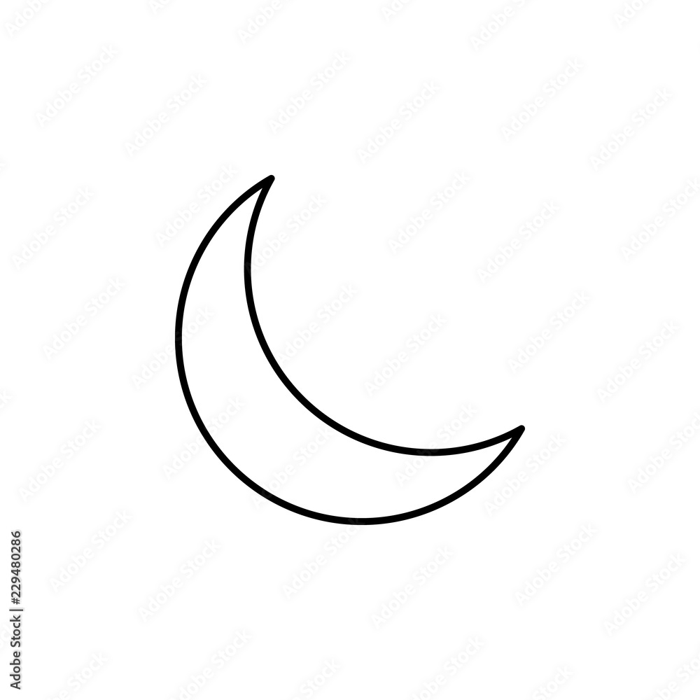 Poster sleep moon icon. element of simple web icon. thin line icon for website design and development, app 
