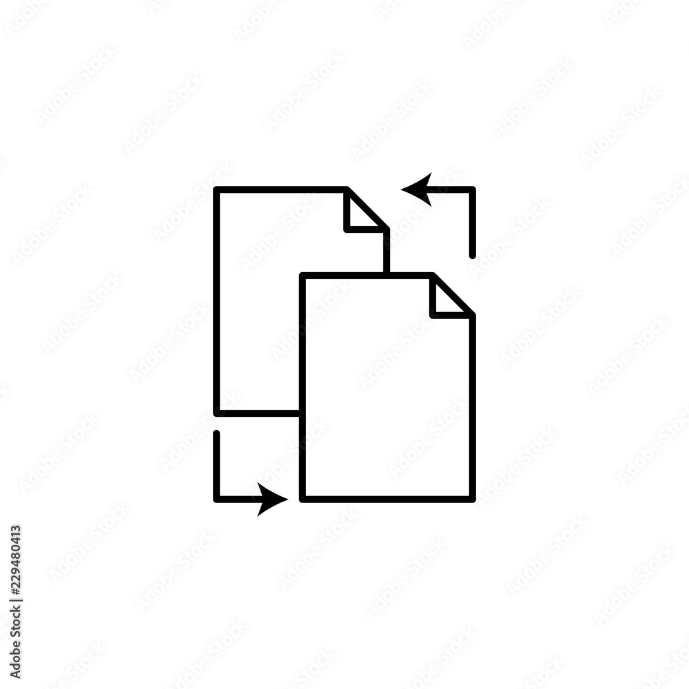 Poster transfer files icon. element of simple web icon. thin line icon for website design and development, 