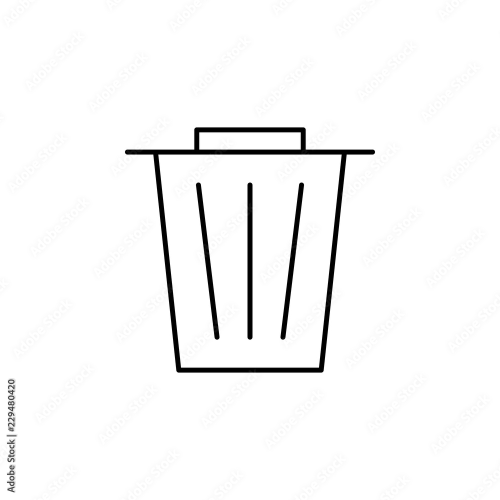 Poster trash icon. element of simple web icon. thin line icon for website design and development, app devel