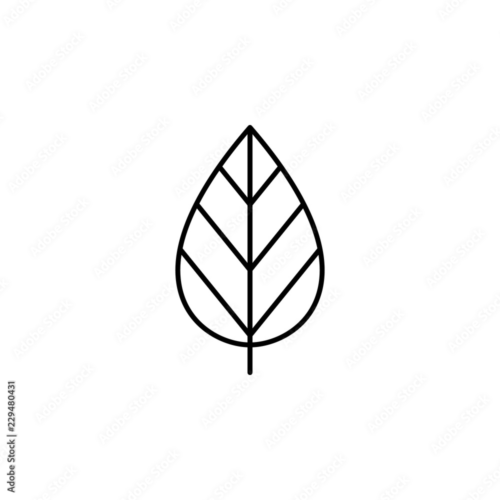 Poster tree leaf icon. element of simple web icon. thin line icon for website design and development, app d