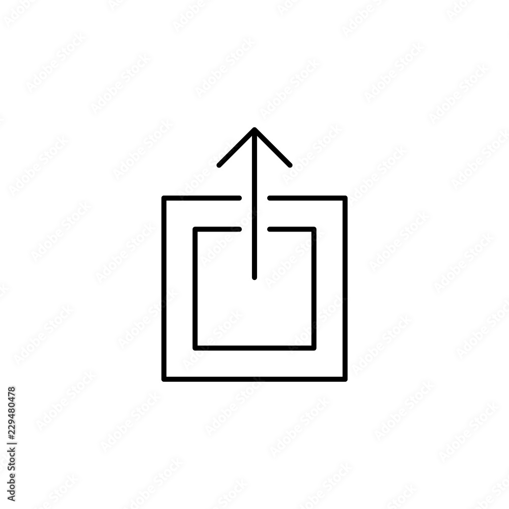 Poster upload icon. element of simple web icon. thin line icon for website design and development, app deve
