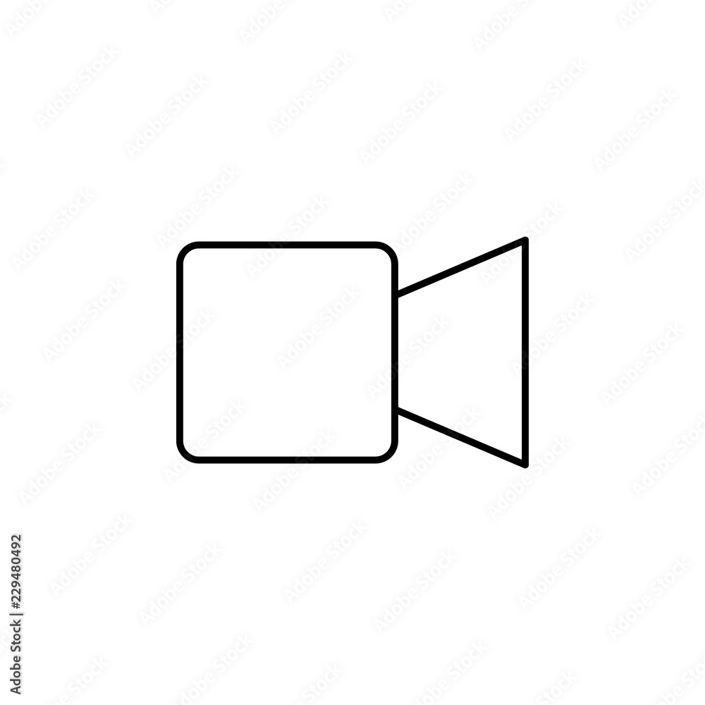Poster video player icon. element of simple web icon. thin line icon for website design and development, ap