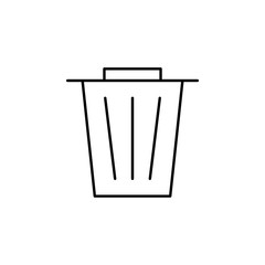 trash icon. Element of simple web icon. Thin line icon for website design and development, app development. Premium icon