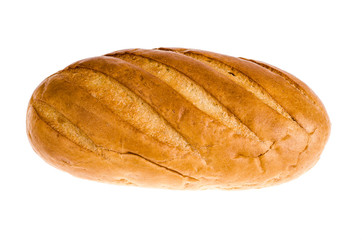 White wheat bread isolated on white background