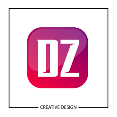Initial Letter DZ Logo Template Design