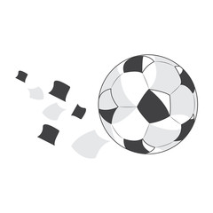 Isolated textured soccer ball with an effect. Vector illustration design