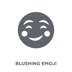Blushing emoji icon from Emoji collection.