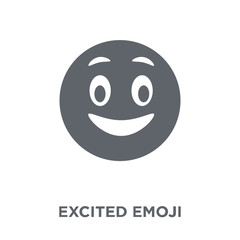 Fototapeta premium Excited emoji icon from Emoji collection.