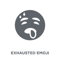 Obraz premium Exhausted emoji icon from Emoji collection.