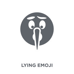 Lying emoji icon from Emoji collection.