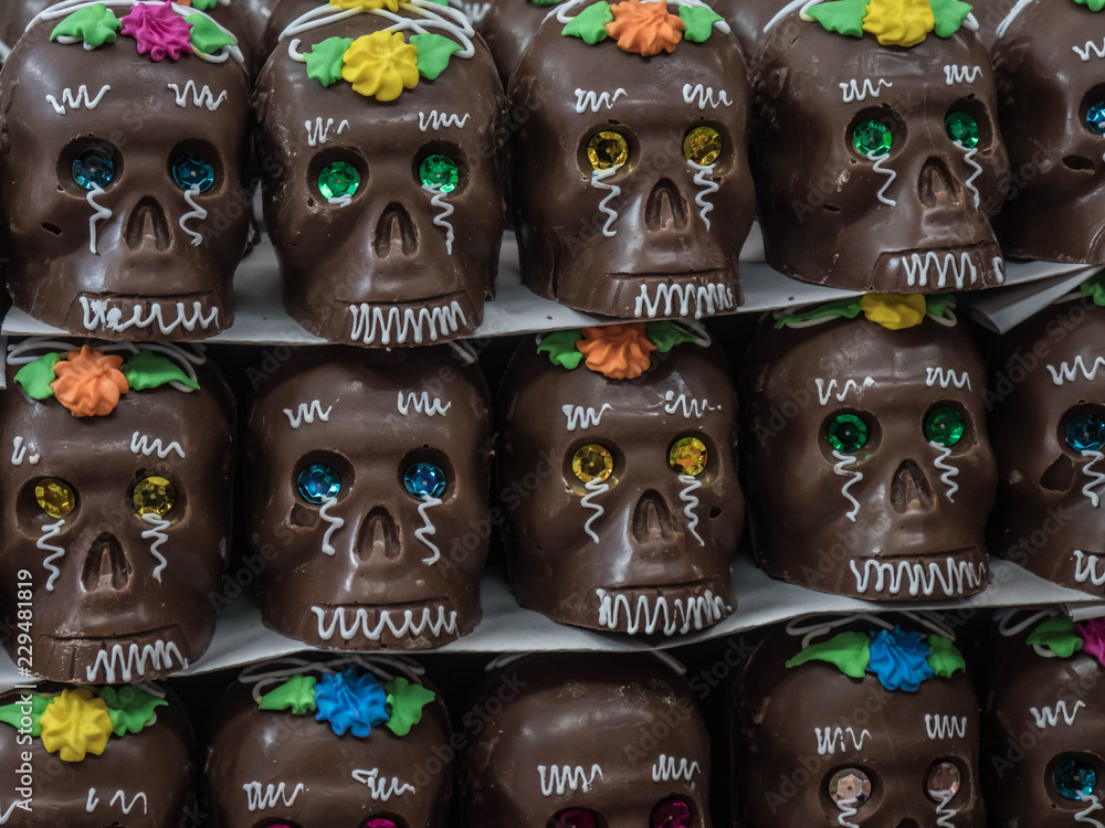 Wall mural calavera chocolate 