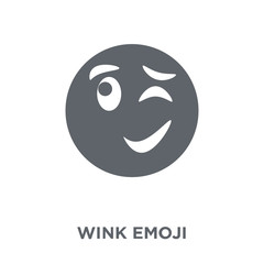 Fototapeta premium Wink emoji icon from Emoji collection.