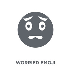 Worried emoji icon from Emoji collection.