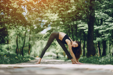 Fototapeta na wymiar yoga girl
