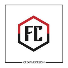 Initial Letter FC Logo Template Design